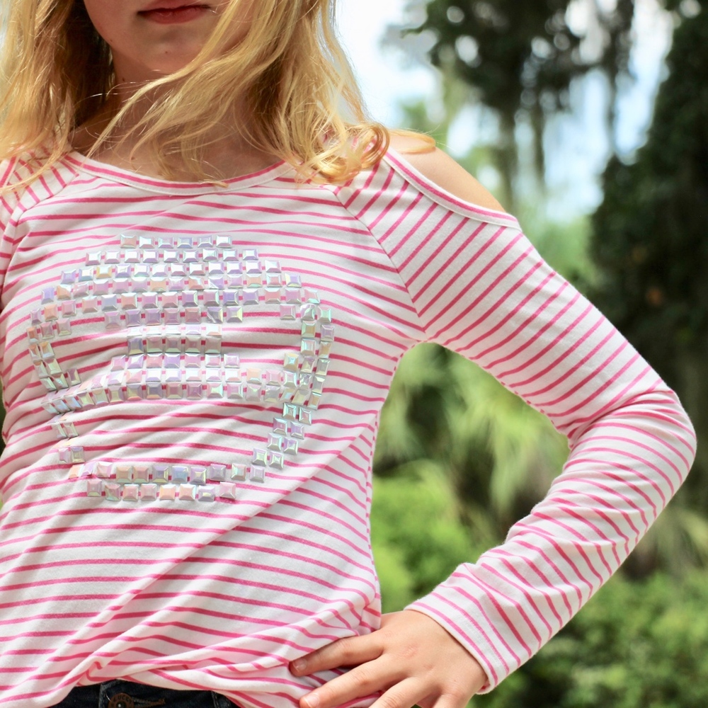 Kidtopia Girls Cold-Shoulder Top